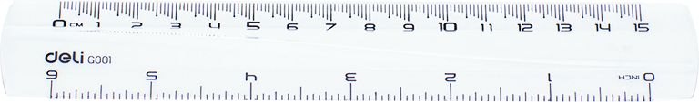 RIGLA 15CM TRANSPARENTA DELI