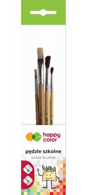 Pensula set 4 bucati/set, Mix B, Happy Color
