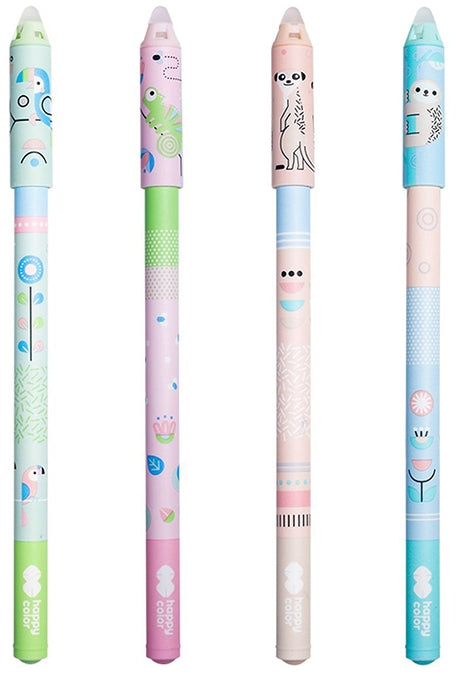 Roller gel cu rescriere, 0.5 mm, albastru, Story 2, Happy Color