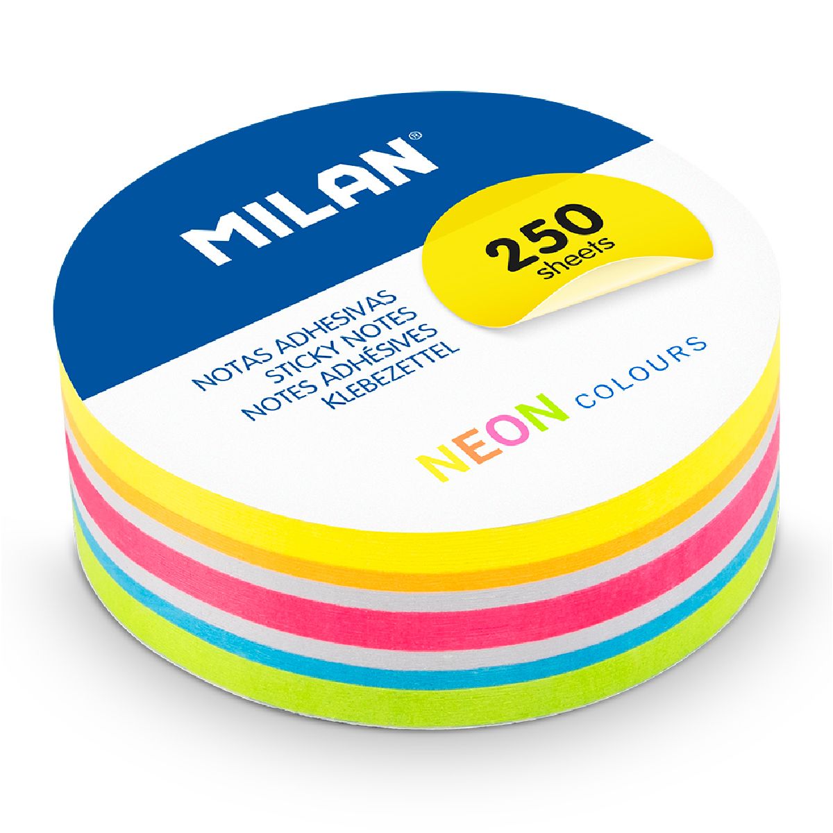 BLOC NOTES ADEZIV ROTUND 67MM ASORTAT MILAN
