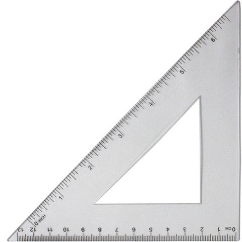 Echer plastic transparent 13 cm*45° EVOffice