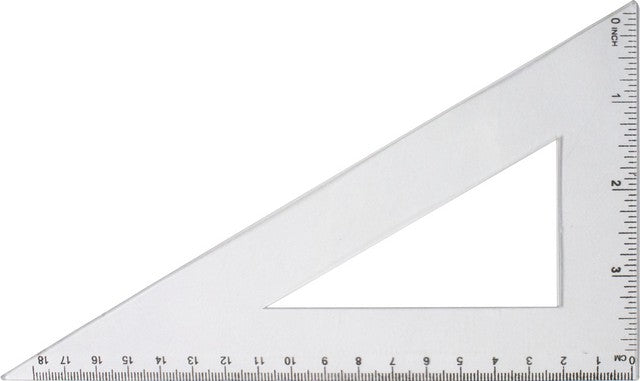 Echer plastic transparent 18 cm*90° EVOffice