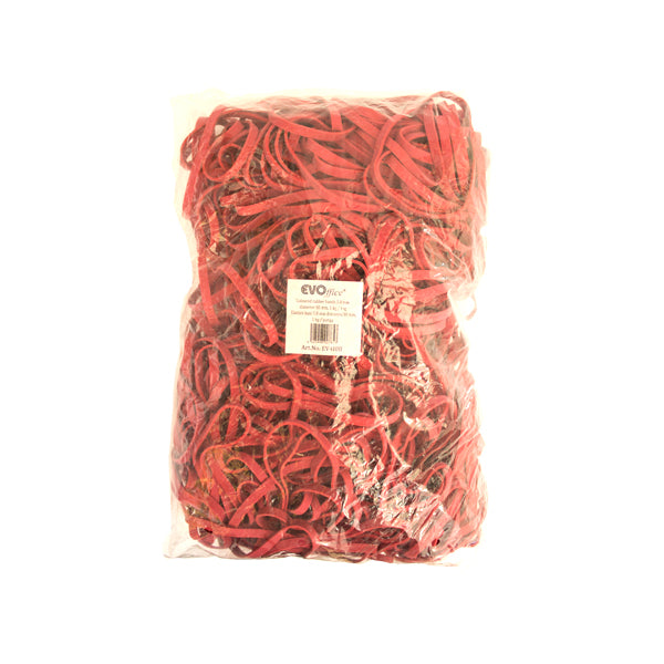 Elastice bani 5.0 mm, diametru 80 mm, 1kg/punga EVOffice