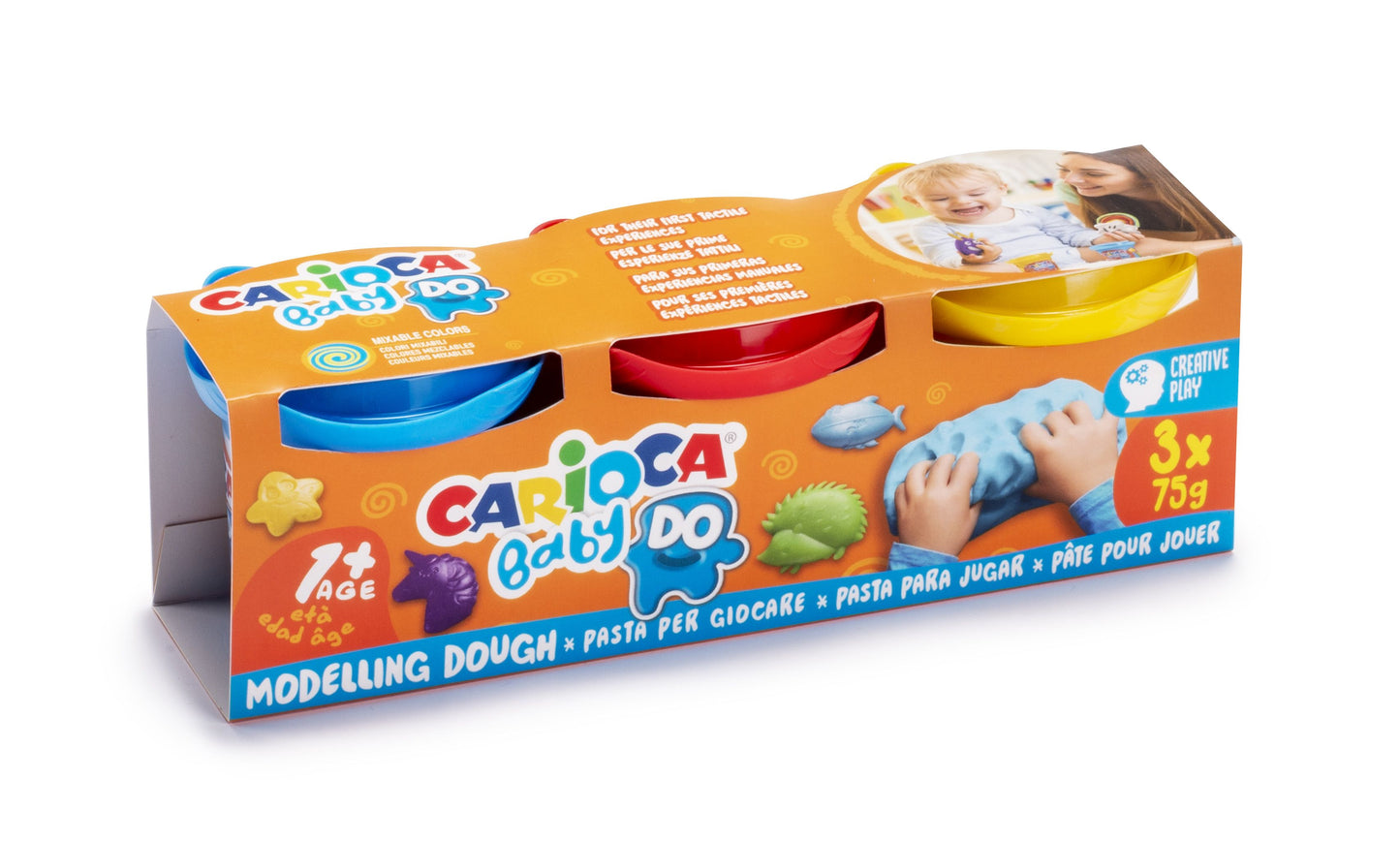 PLASTILINA USOARA 3X75G BABY CARIOCA 43179