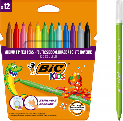 Carioci ultralavabile Kid Couleur 12 buc/set Bic