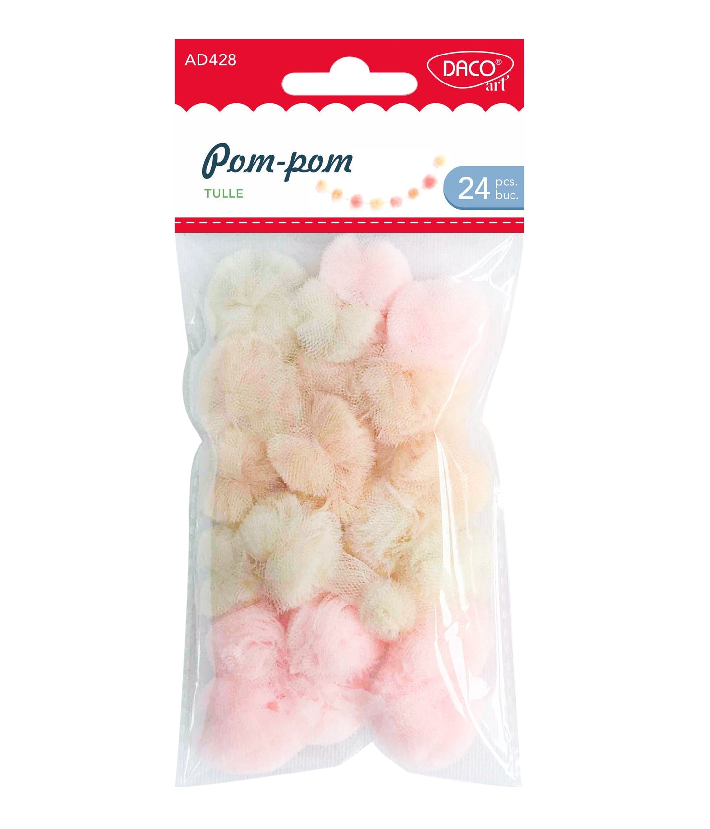 ACCESORII CRAFT - AD428 POMPOM TULLE DACO
