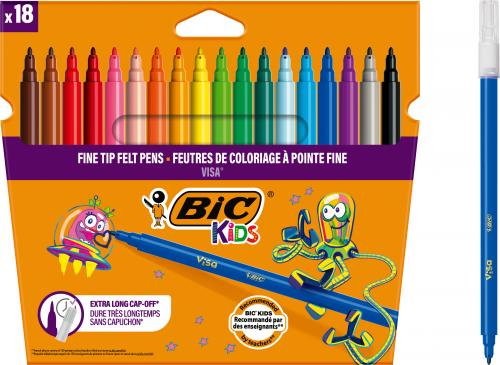 Carioci 18 culori lavabile Visa Bic