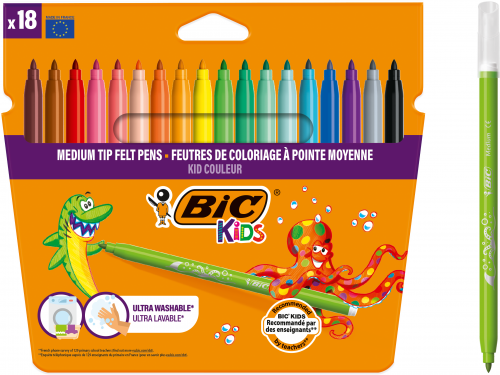 Carioci ultralavabile Kid Couleur 18 buc/set Bic