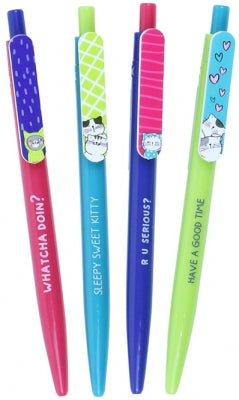 Pix retractabil, So many cats, albastru, 0.7mm, M&G