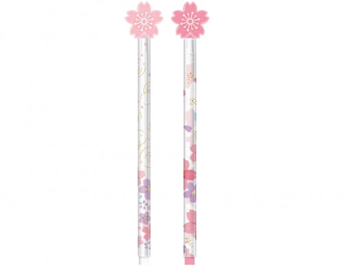 Pix cu gel, Sakura Time, capac totem floare, albastru, 0.5 mm, M&G