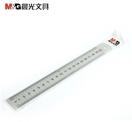 Rigla din aliaj de aluminiu 20 cm, gradatii cm si inch, M&G