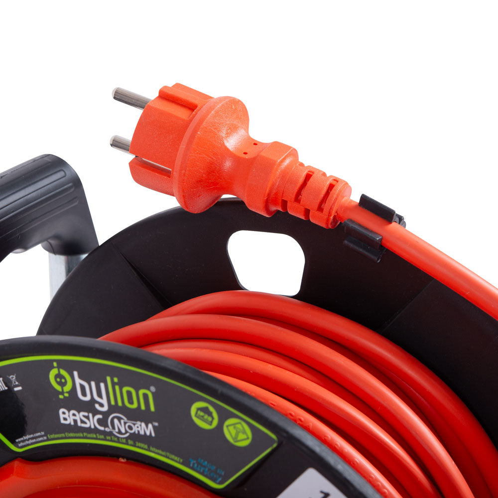 Derulator cablu electric 4 prize, 15 m, cablu 3x1.5 mm², IP20, pentru interior