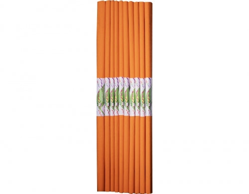 Hartie creponata 50x200cm, portocaliu, 10 role, Happy Color
