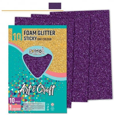 Hartie buretata adeziva cu slipici mov 10 buc/set S-Cool