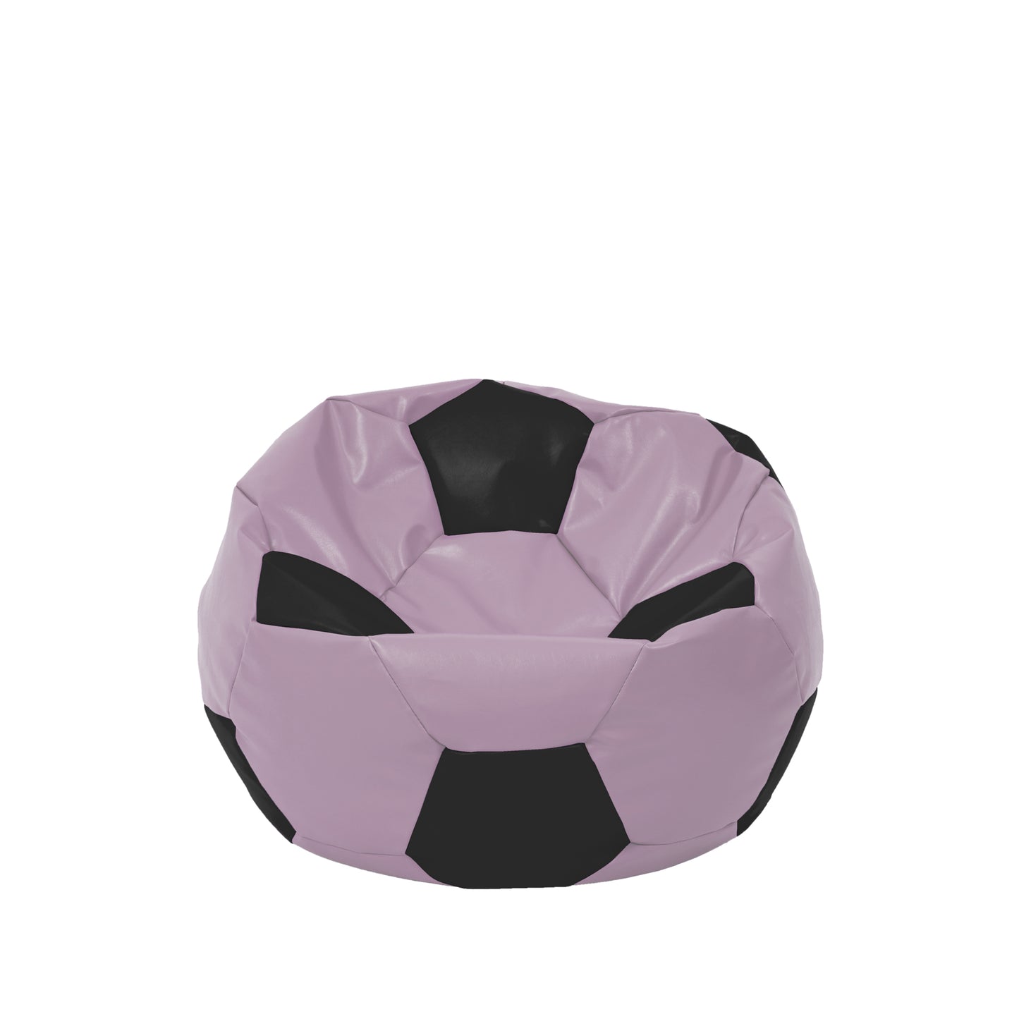 Fotoliu puf Baby Ball - imitatie piele - mov/negru
