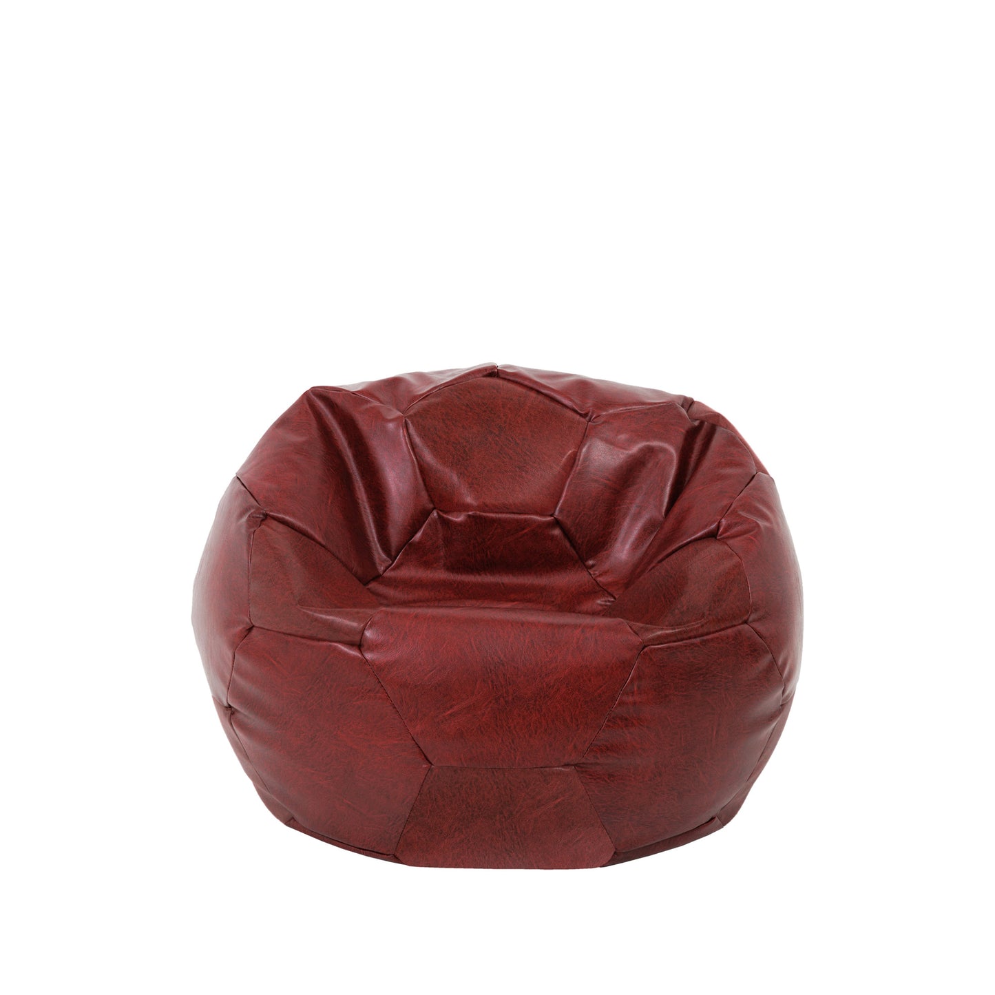 Fotoliu puf Baby Ball - imitatie piele - bordo