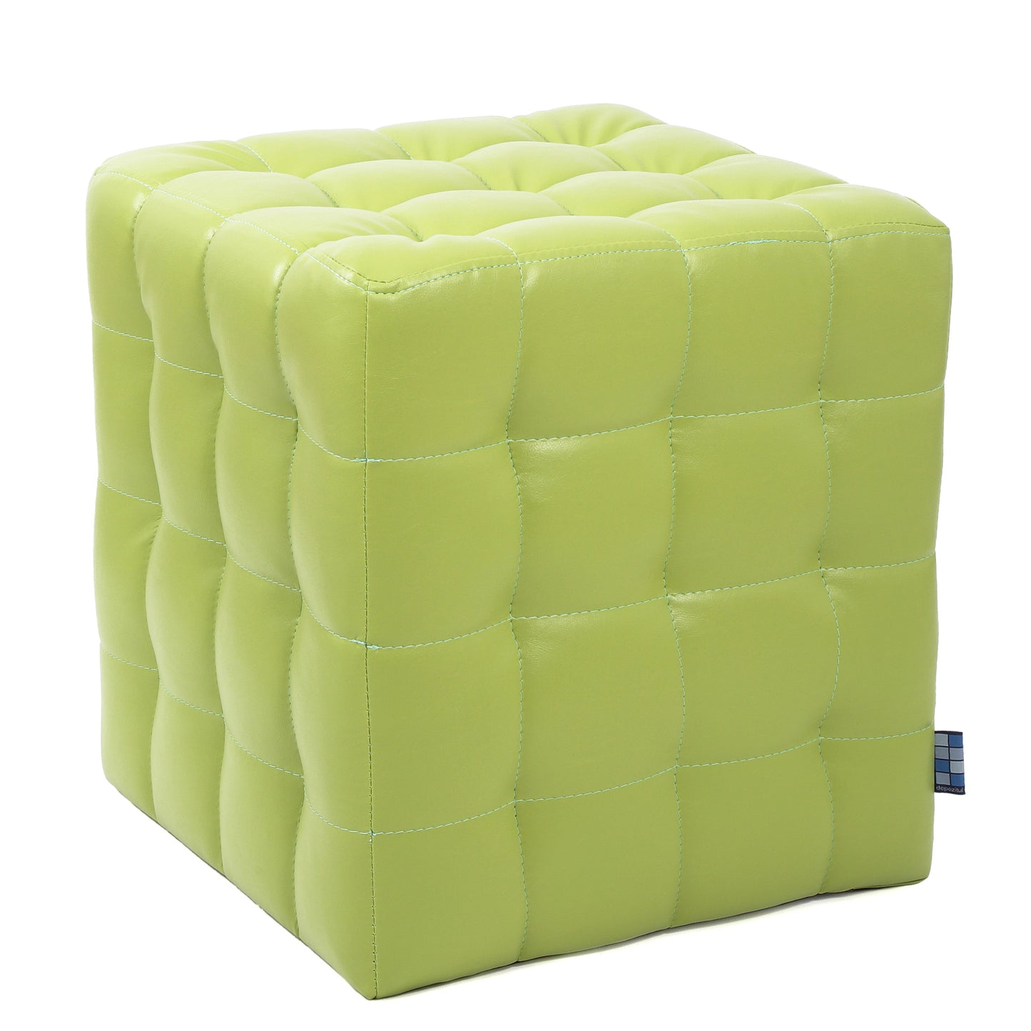 Taburet Bump - imitatie piele verde - 21899
