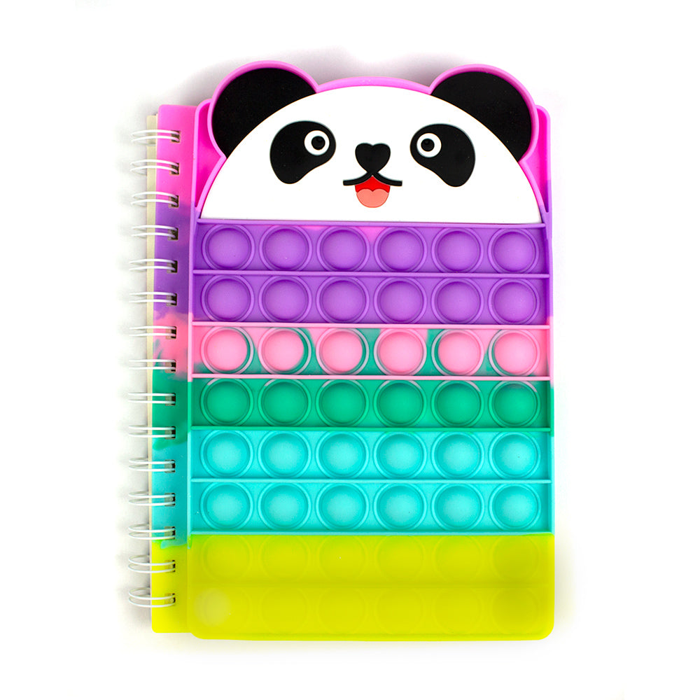 Caiet A5 80 file coperta silicon urs panda Pop It