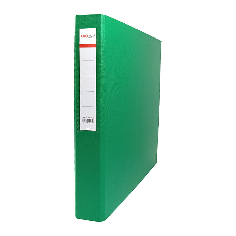 Caiet mecanic carton plastifiat verde A4, 2 inele EVOffice