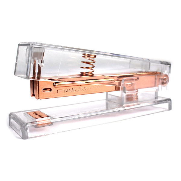 Capsator plastic rose gold 24/6-26/6, 30 coli EVOffice