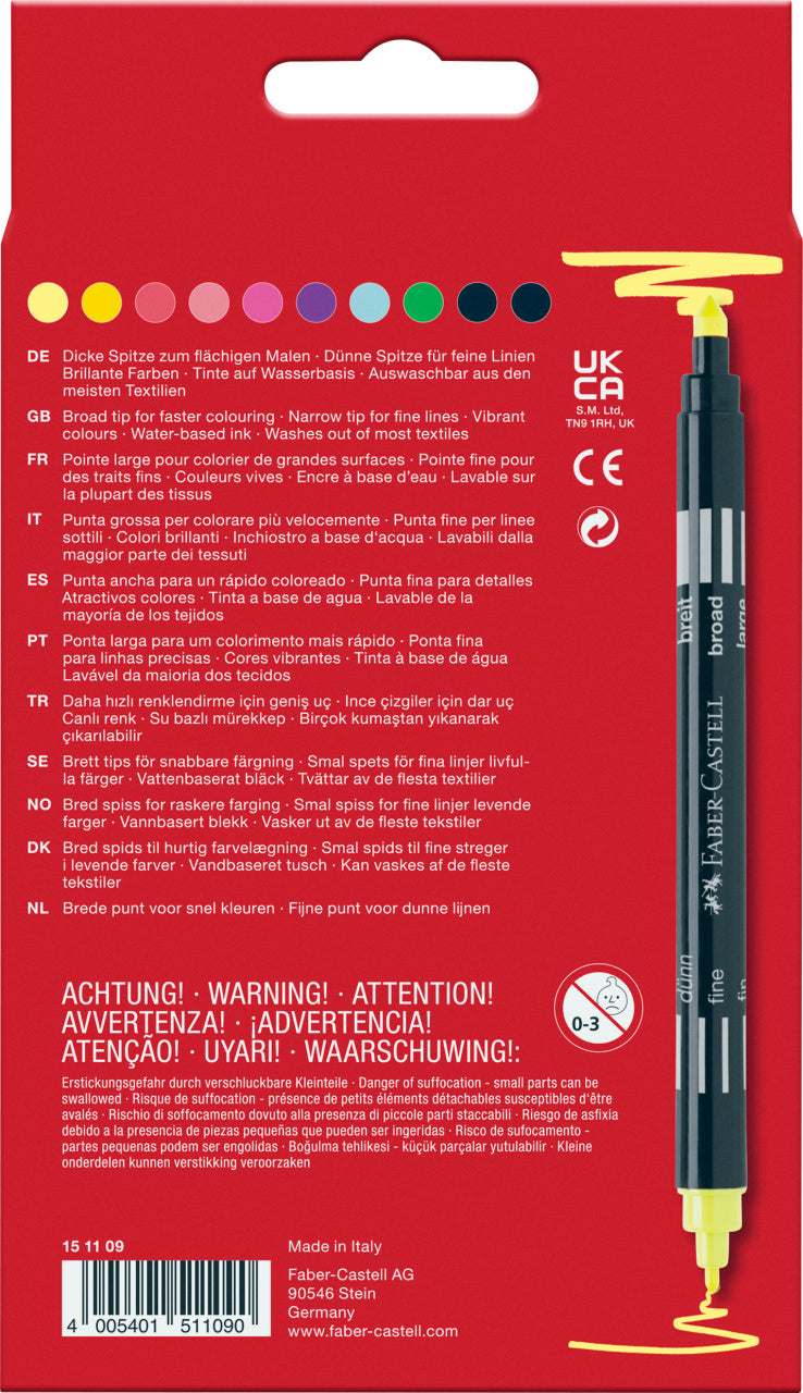 CARIOCA 10 CULORI 2 CAPETE CULORI NEON FABER-CASTELL