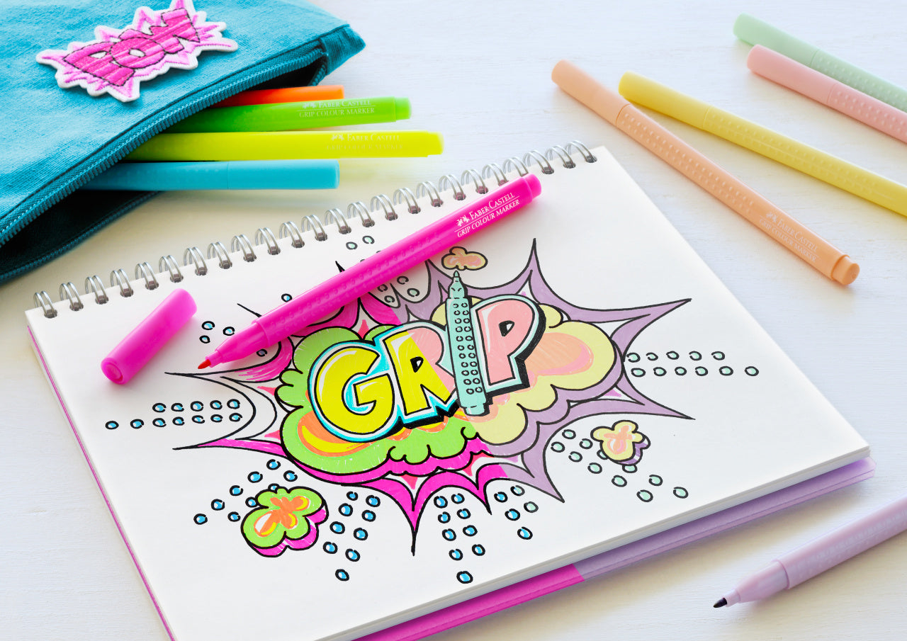 CARIOCA 10 CULORI PASTEL SI NEON GRIP FABER-CASTELL