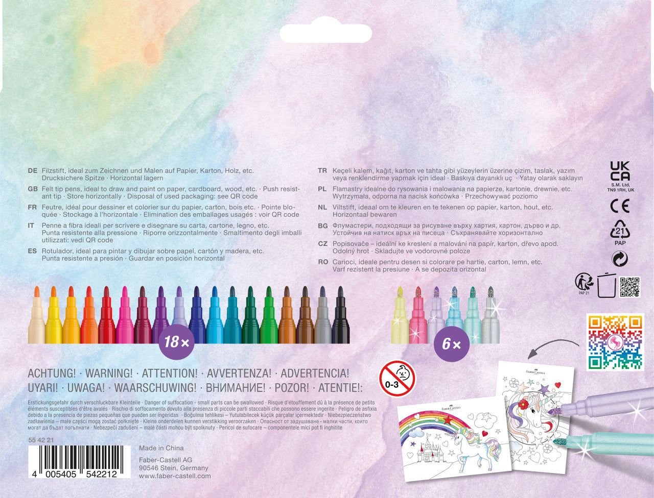 CARIOCA 18+6 CULORI UNICORNI FABER-CASTELL