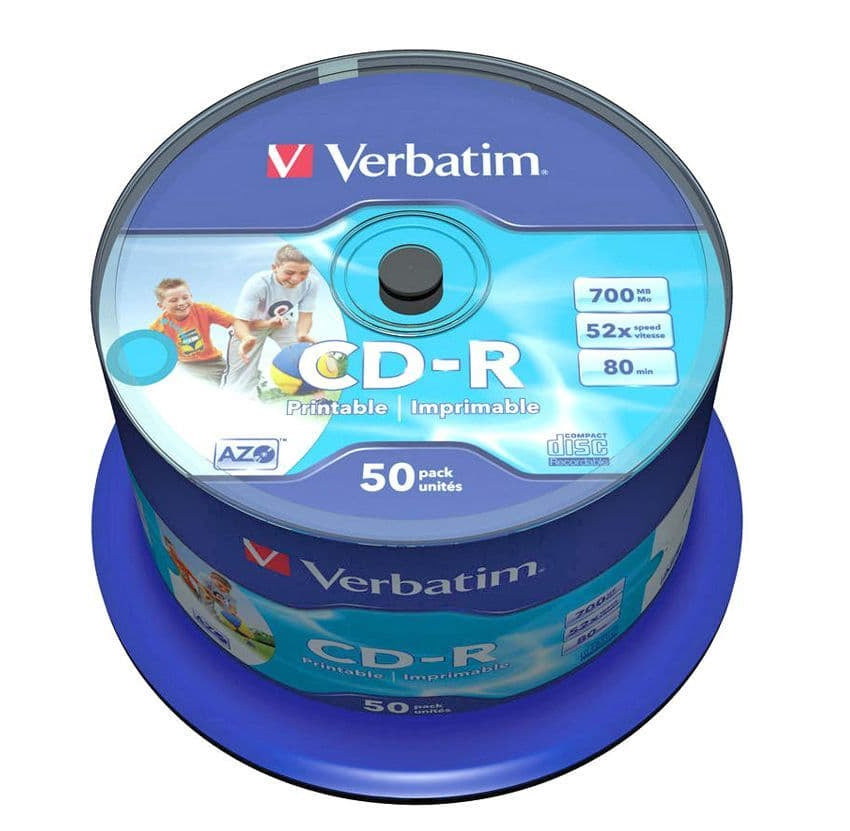 CD-R PRINTABIL 50/SET VERBATIM 700MB 52X 43438