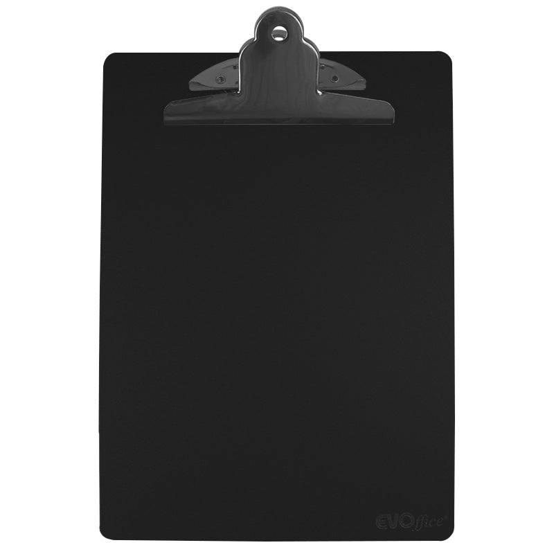Clipboard plastic simplu negru A4(320*230mm) cu clema de prindere Jumbo si agatatoare