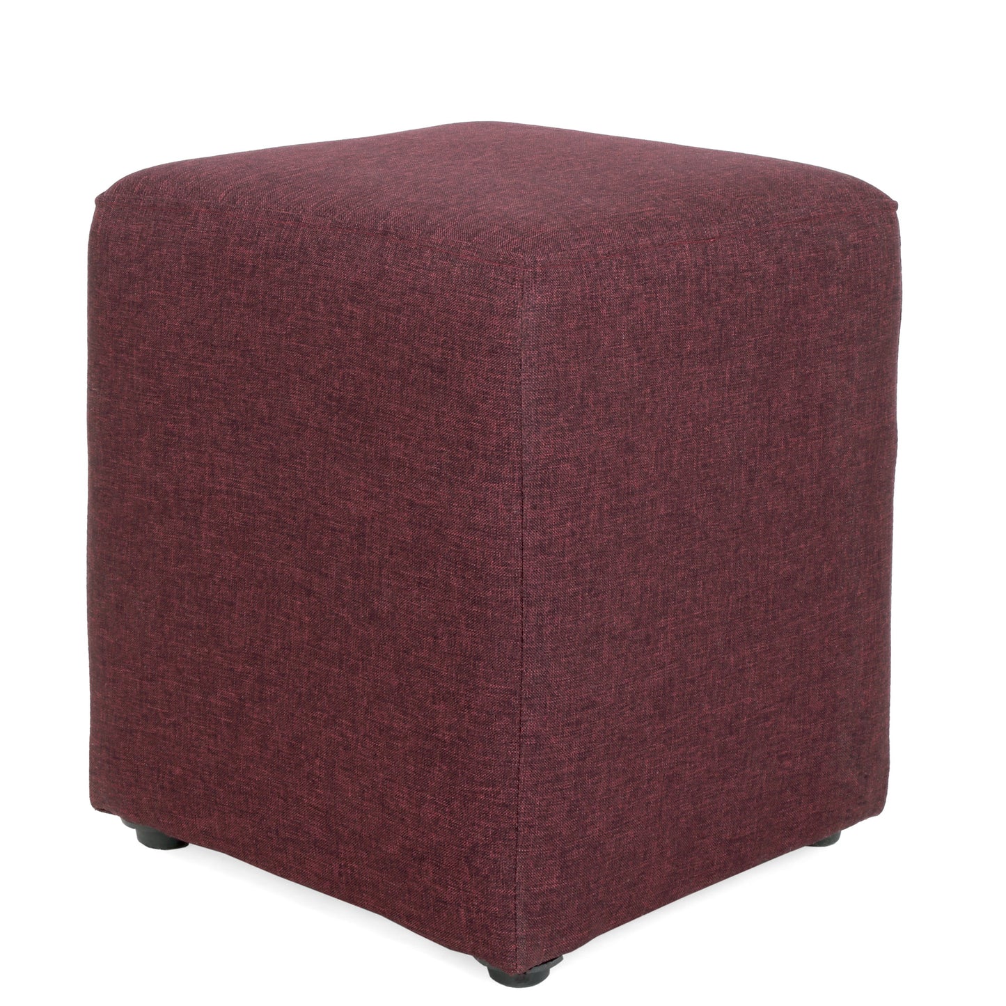Taburet Cube - stofa bordo - S78