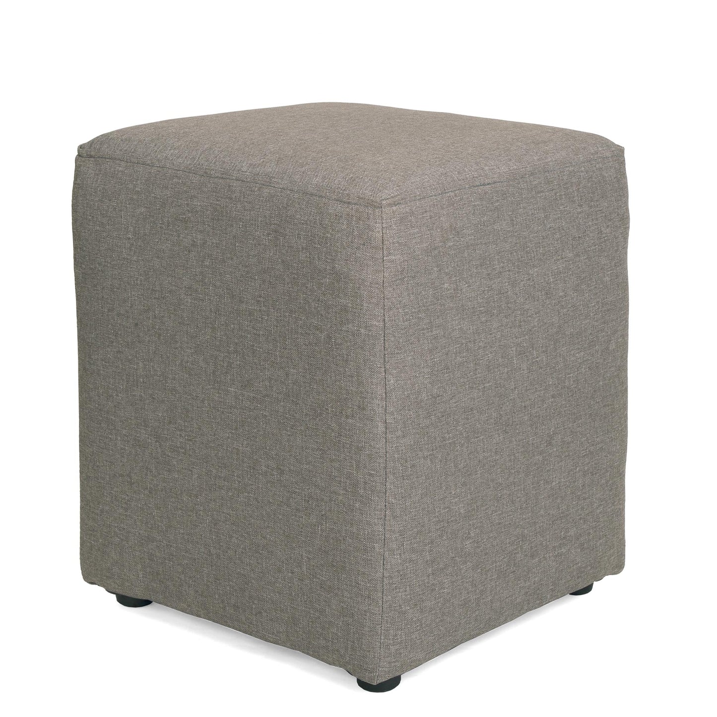 Taburet Cube - stofa gri deschis - S21