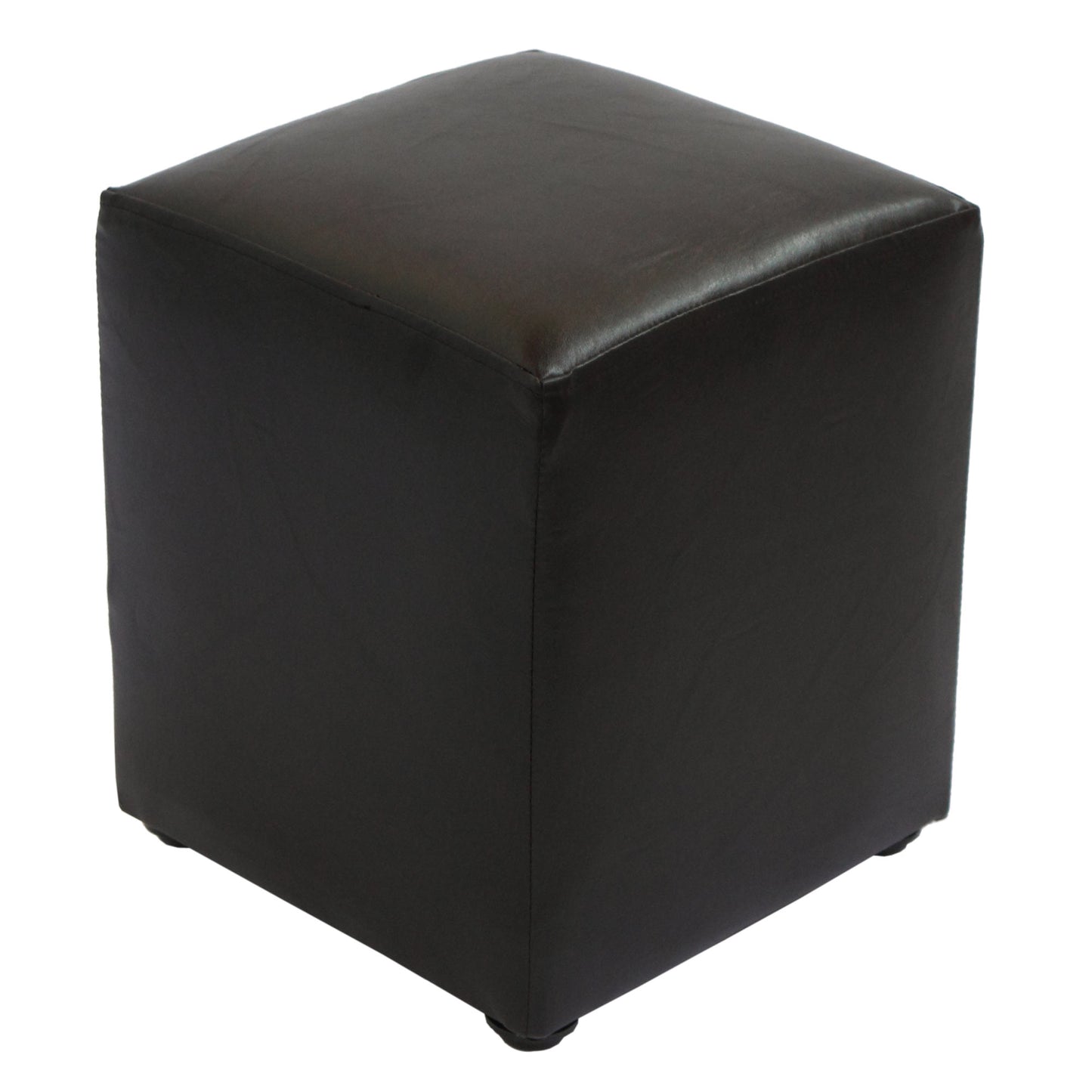 Taburet Cube - imitatie piele wenge - 21835