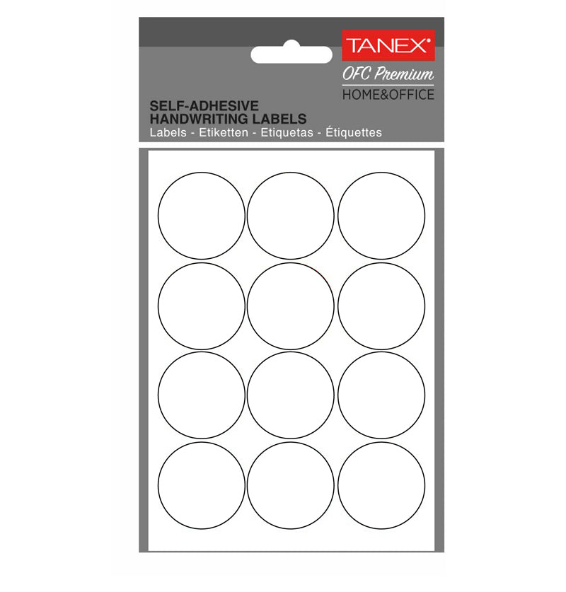 ETICHETE ROTUNDE 32MM ALBE 120/TIPLA TANEX