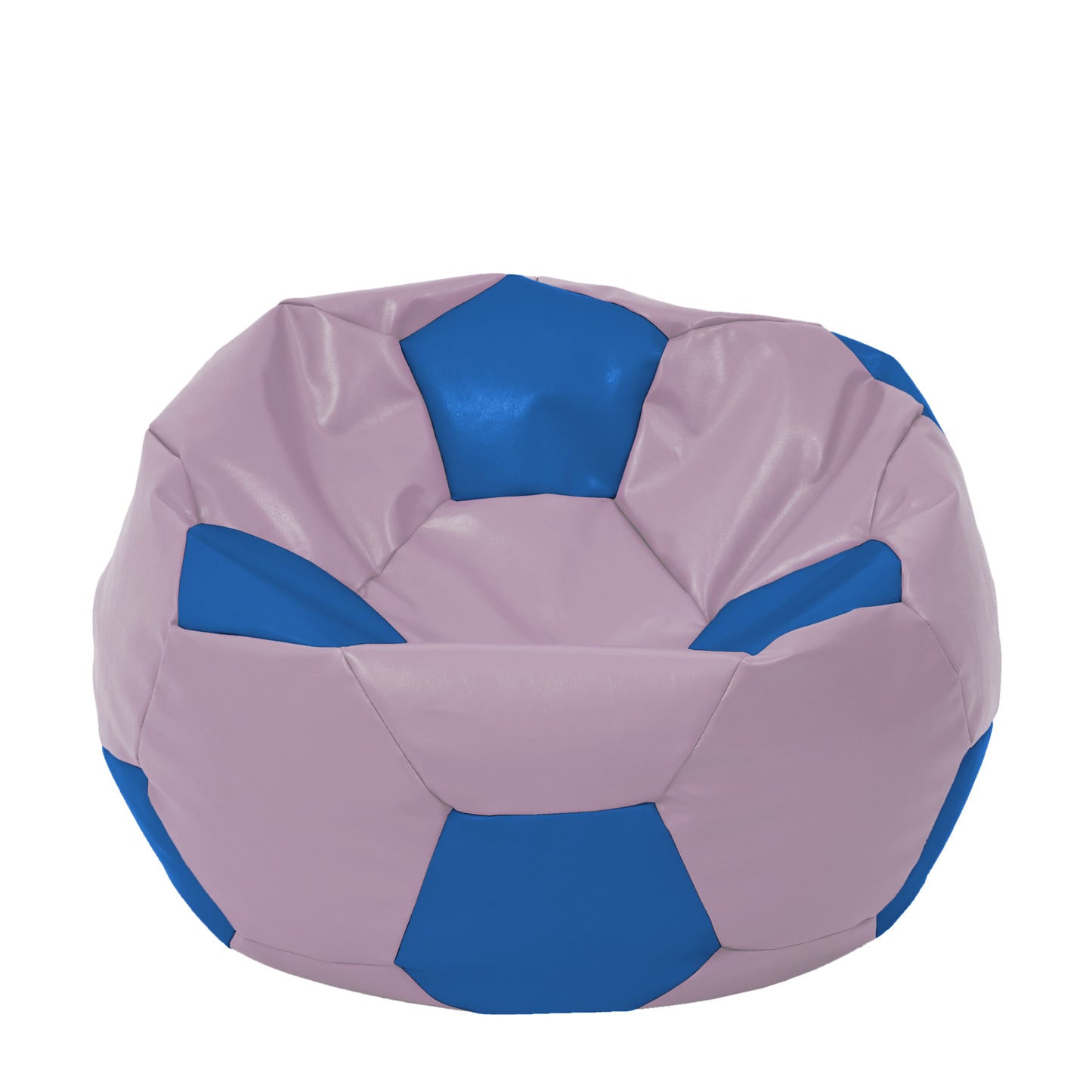 Fotoliu puf Extra Ball - imitatie piele - mov/albastru