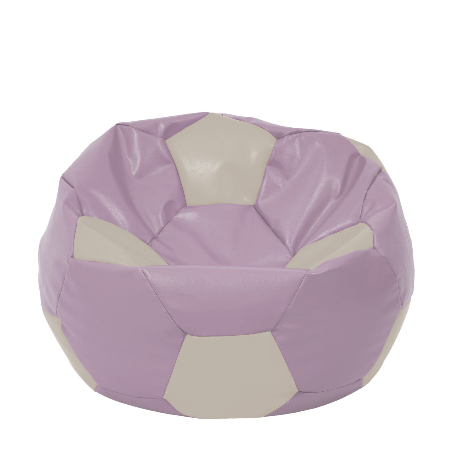 Fotoliu puf Extra Ball - imitatie piele - mov/crem