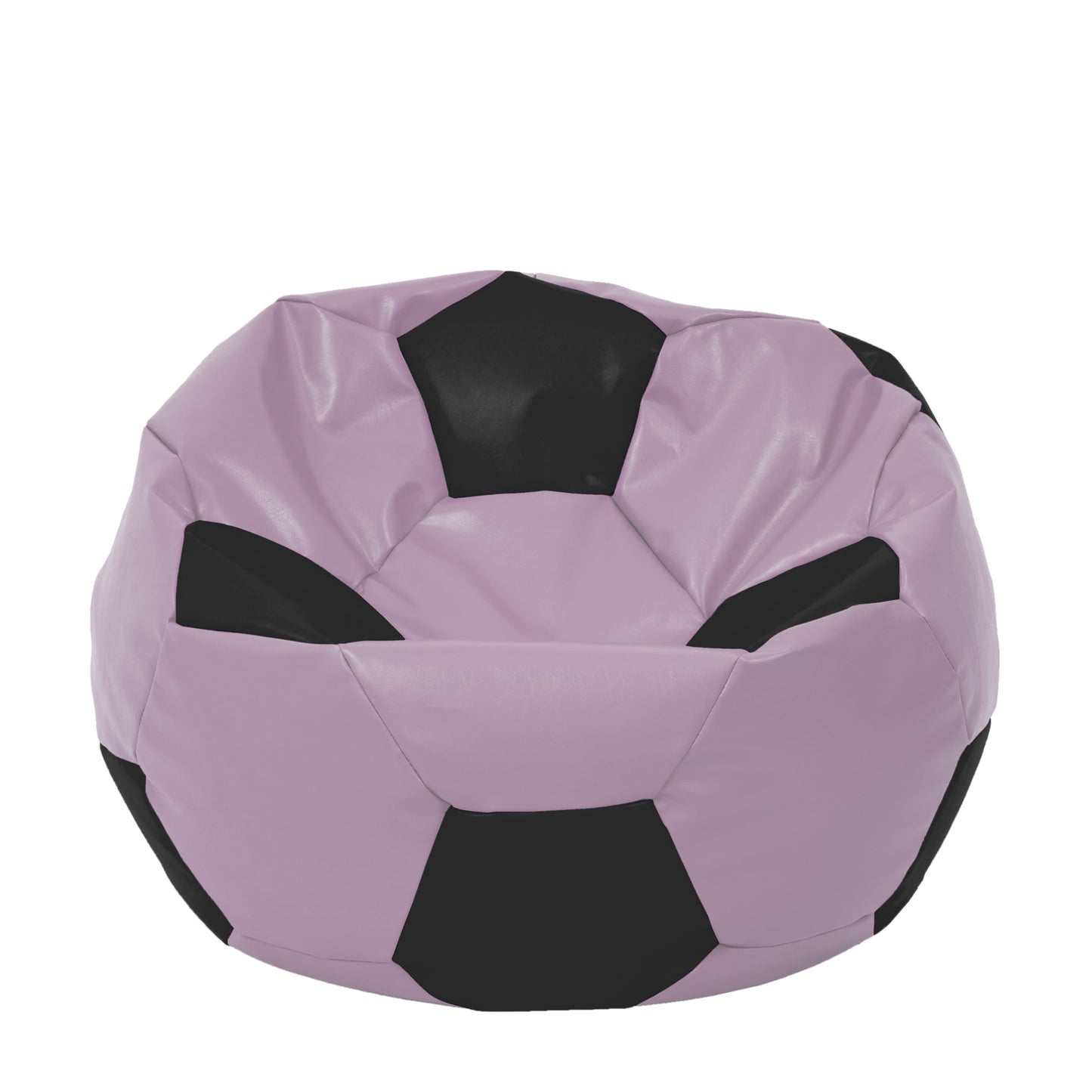Fotoliu puf Extra Ball - imitatie piele - mov/negru