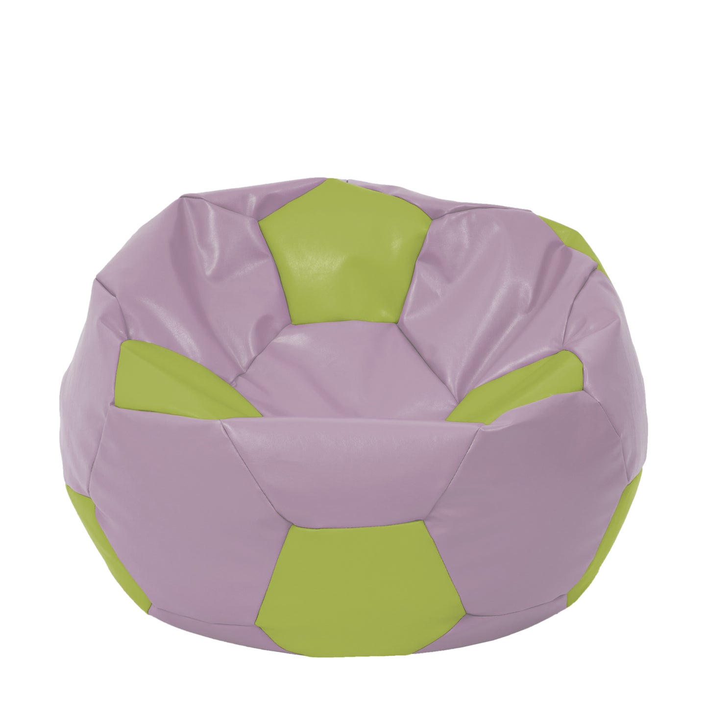 Fotoliu puf Extra Ball - imitatie piele - mov/verde