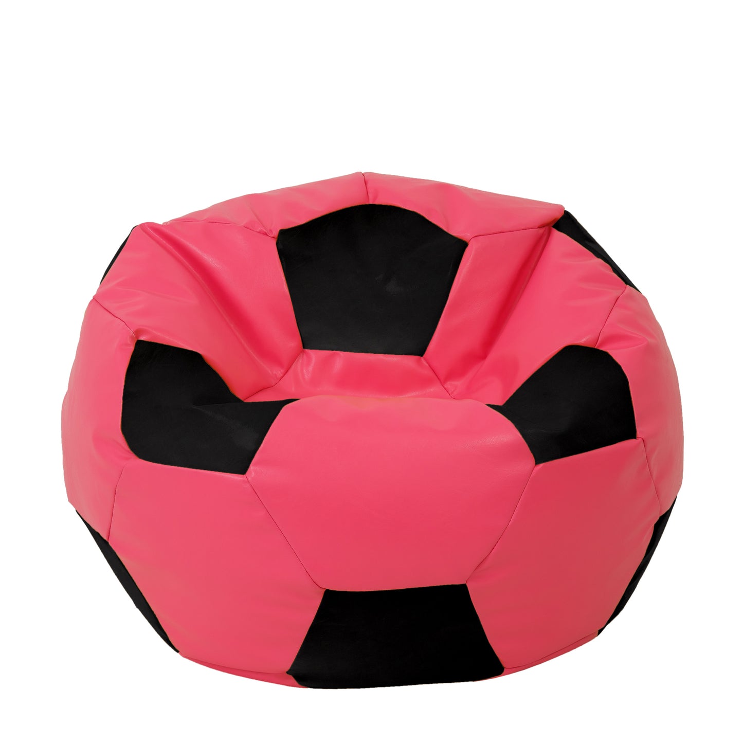 Fotoliu puf Extra Ball - imitatie piele - roz/negru