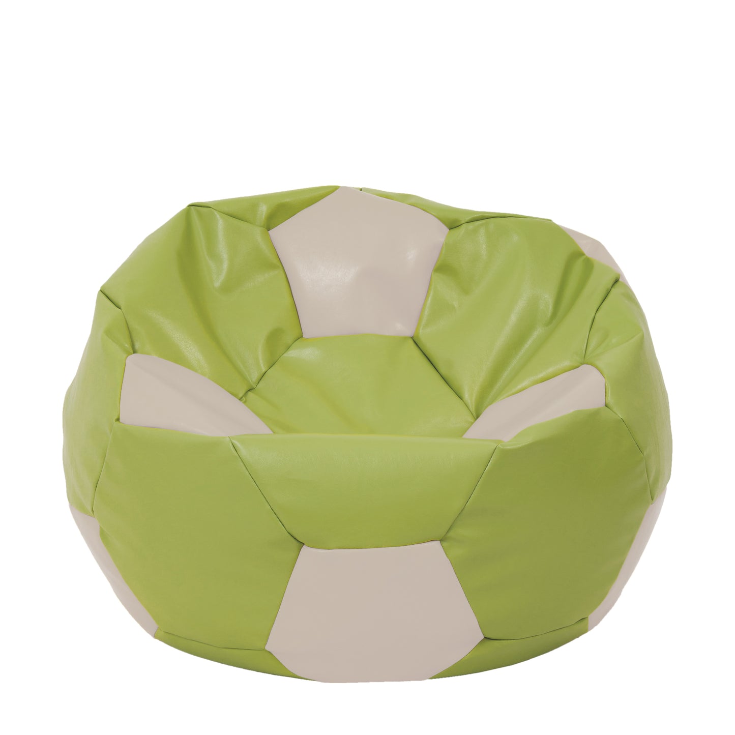 Fotoliu puf Extra Ball - imitatie piele - verde/crem