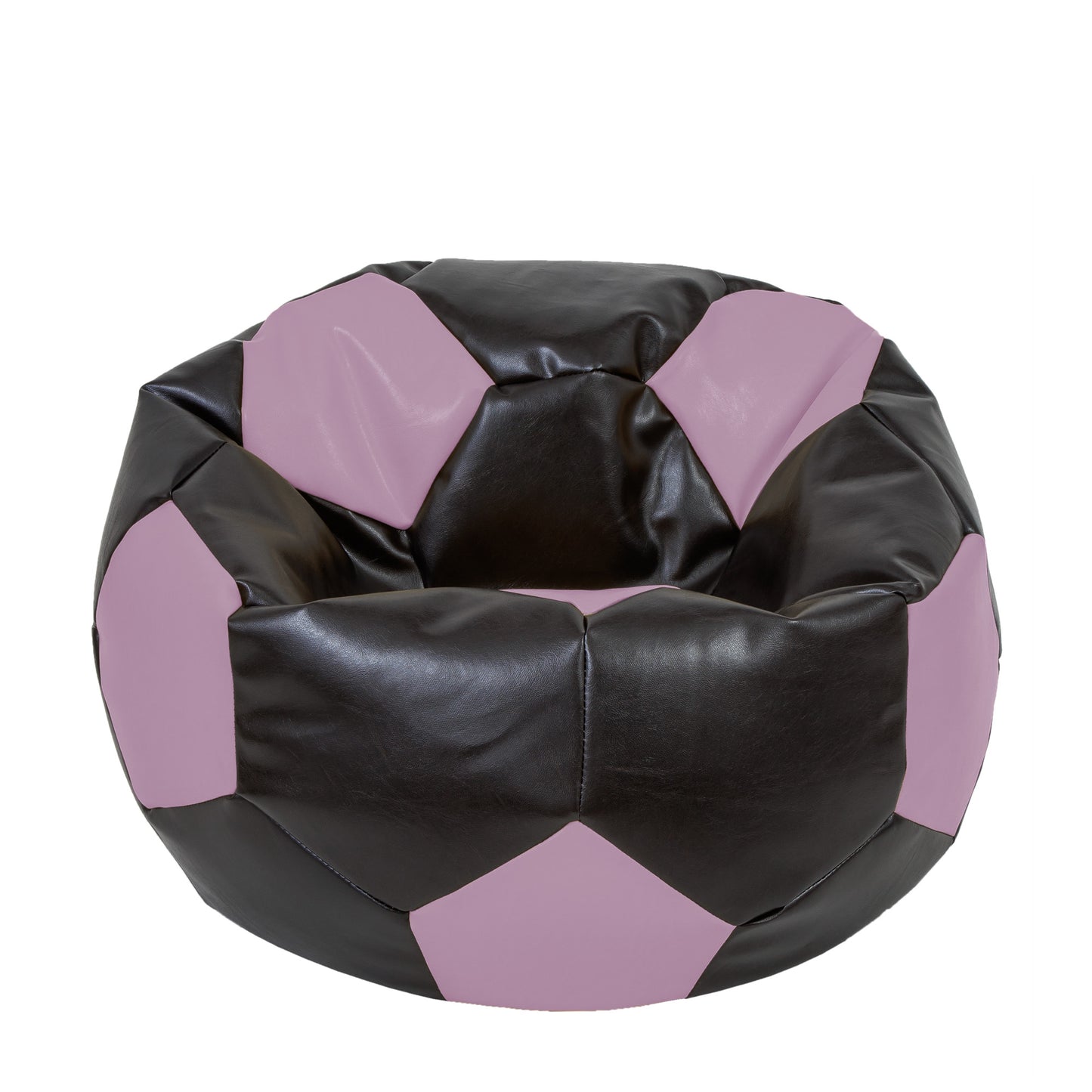 Fotoliu puf Extra Ball - imitatie piele - wenge/mov
