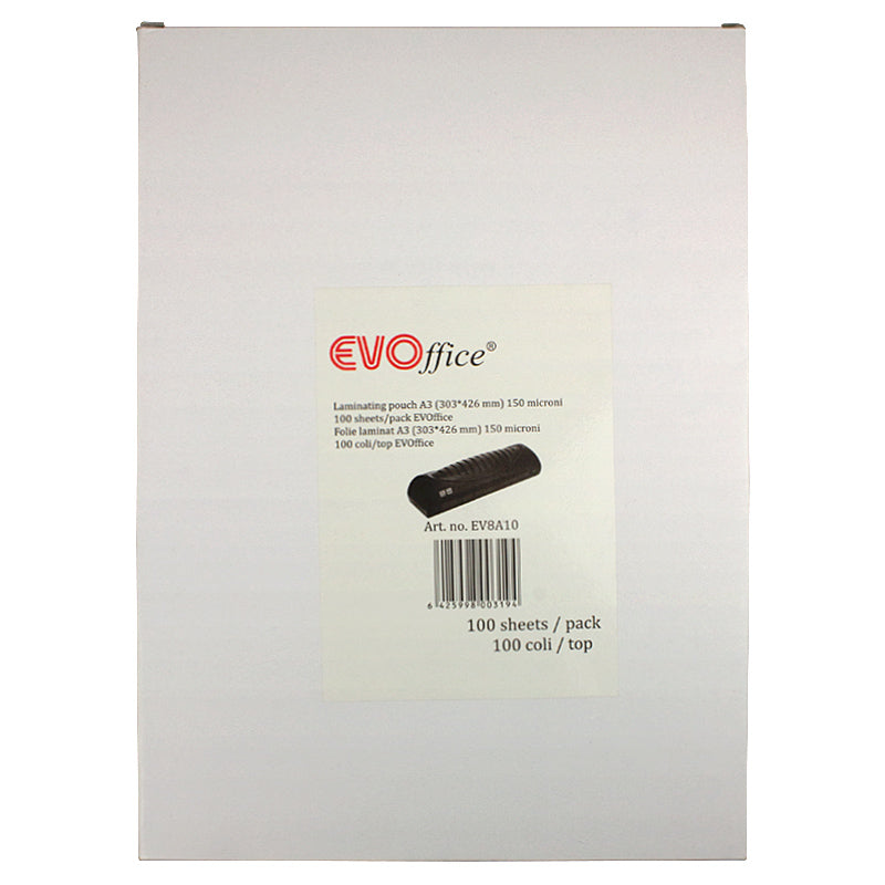 Folie laminat A3 (303*426 mm)150 microni 100 coli/top EVOffice