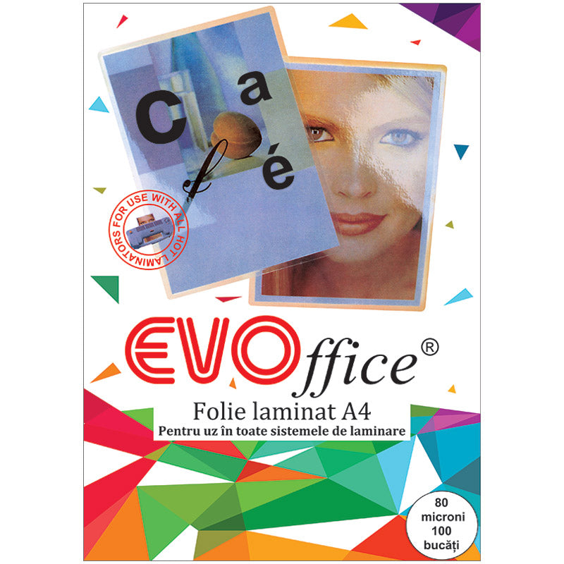 Folie laminat A4 (216*303 mm) 80 microni 100 coli/top EVOffice