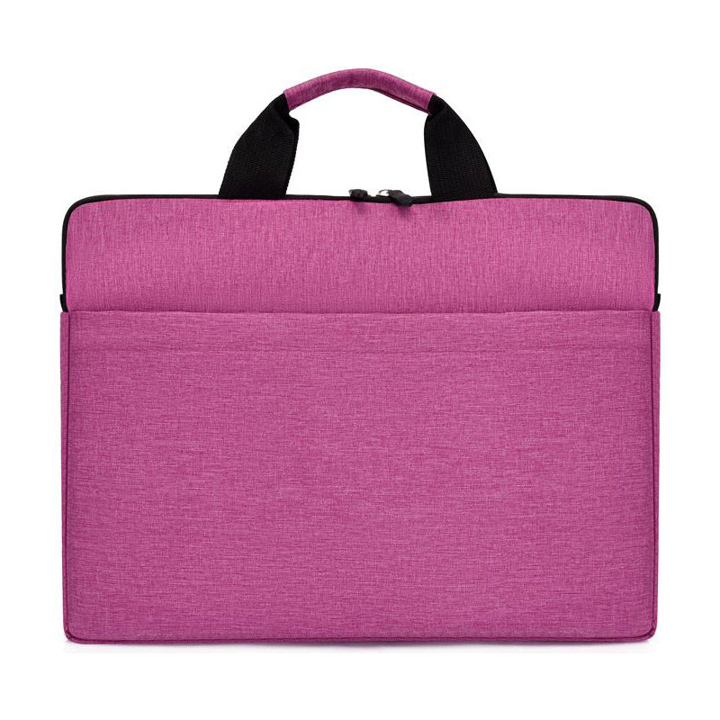 Geanta laptop textil roz 15,6", 2 compartimente EVOffice