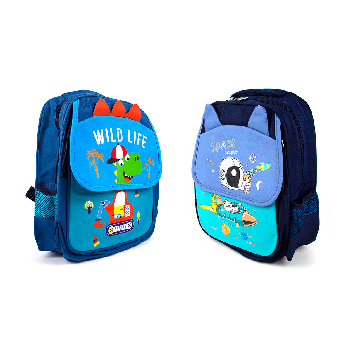 Ghiozdan scolar 35*27*15cm cu 2 fermoare Kids - baieti