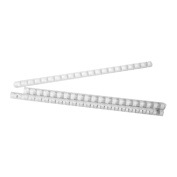 Inele plastic 12 mm, max 105 coli, 100buc/cut EVOffice alb