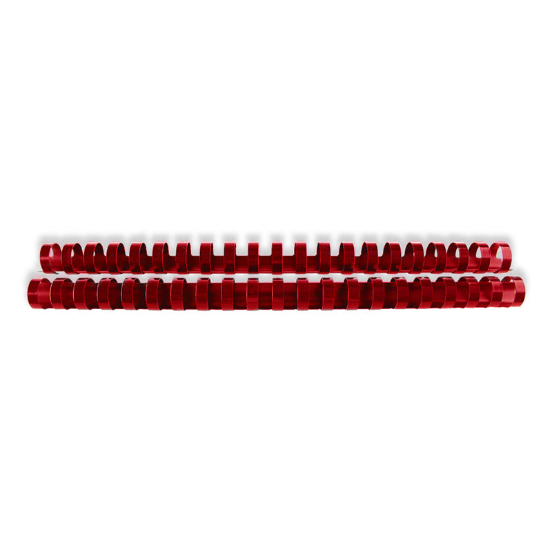 Inele plastic 18 mm, max 165 coli, 100buc/cut EVOffice - rosu