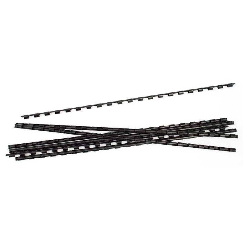 Inele plastic 6 mm, max. 25 coli, 100buc/cut EVOffice - negru