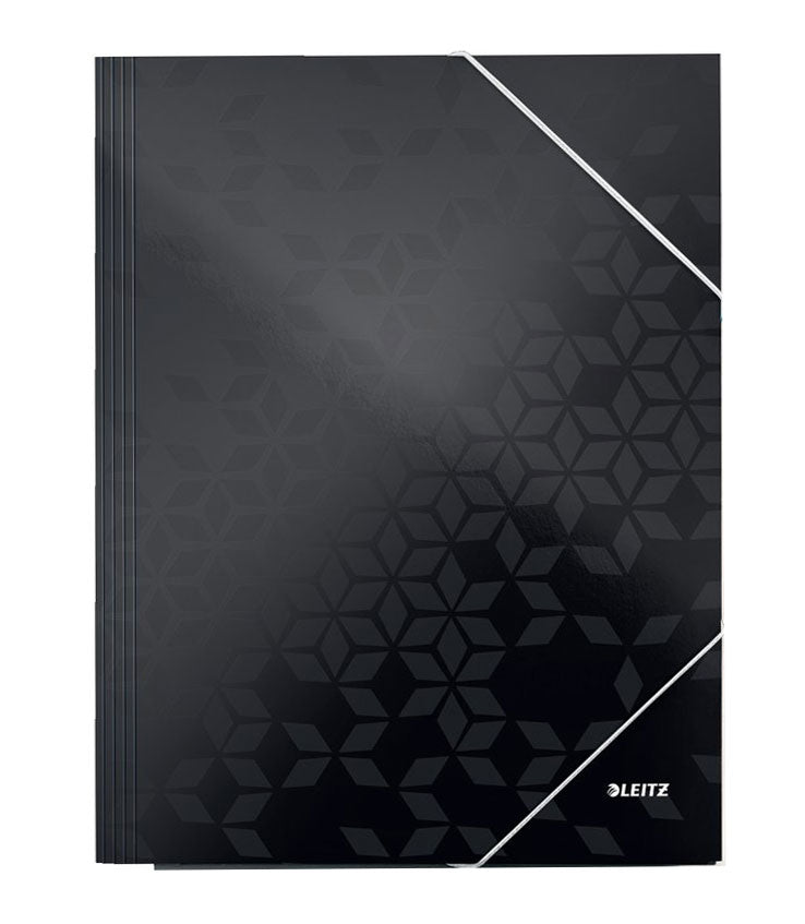 MAPA CARTON CU ELASTIC NEGRU WOW LEITZ