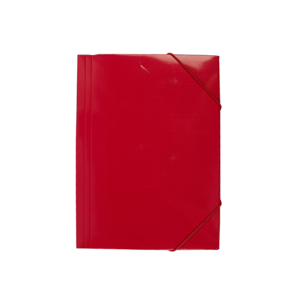 Mapa carton lucios rosu A4 (320*235mm) 400g cu elastic EVOffice