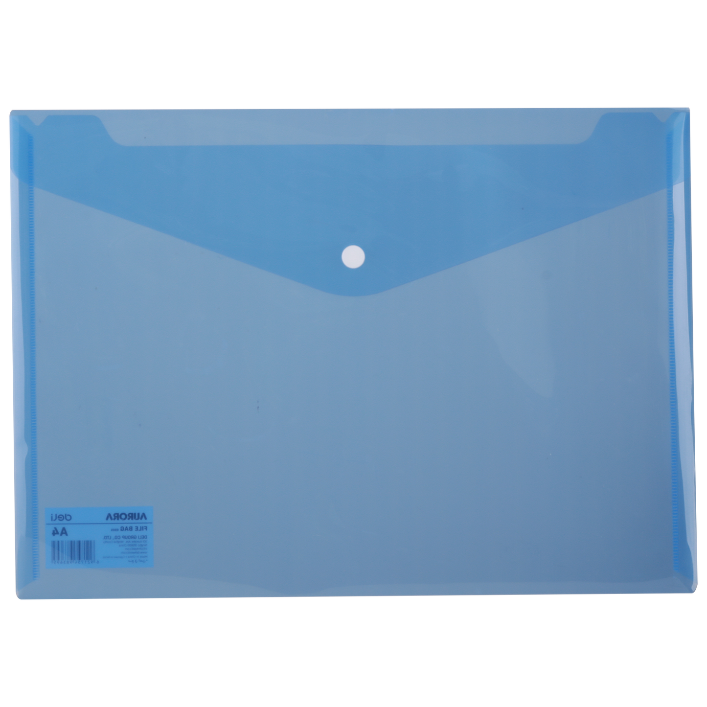 MAPA PLASTIC CU BUTON A4 ALBASTRA DELI